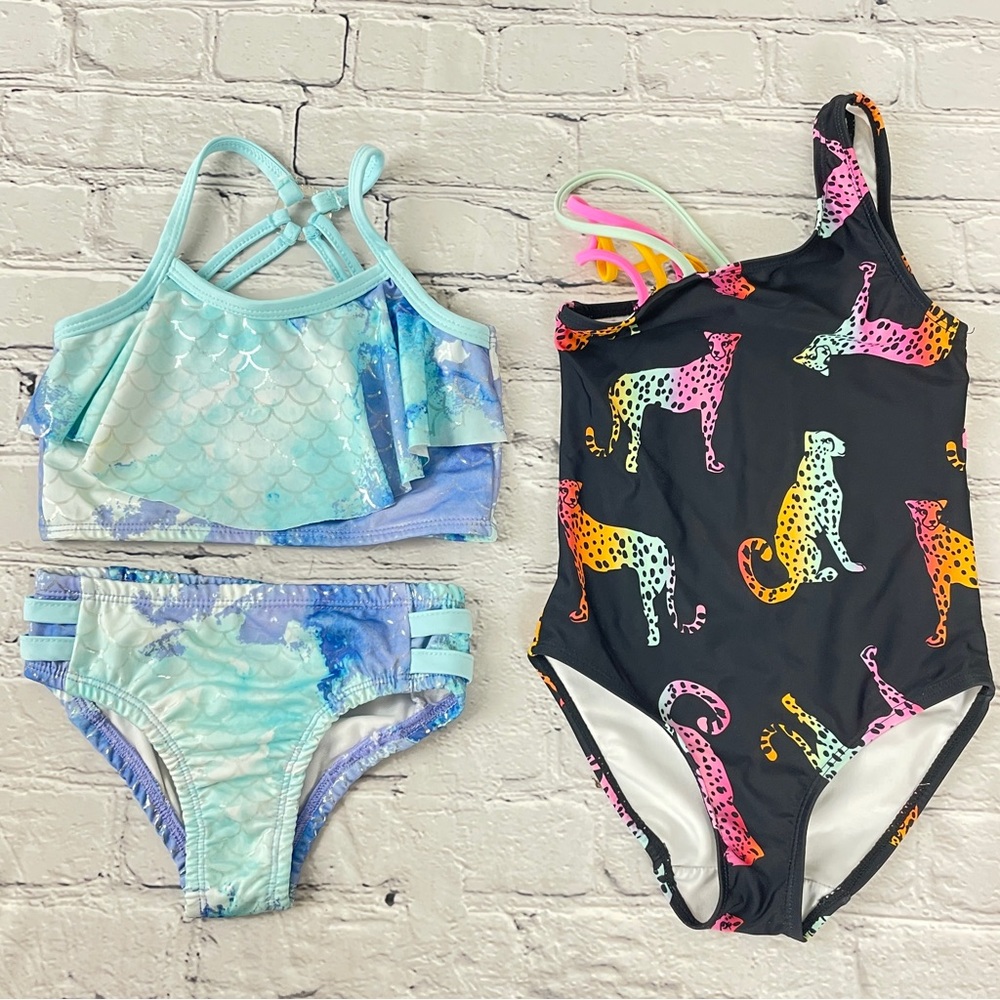 Little Girls 4T Swimming Suit Set/2